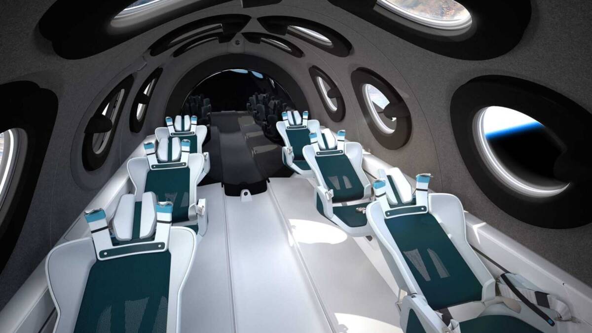 Virgin Galactic продала 100 билетов для космического тура 5 Космический корабль Virgin Galactic внутри салона пассажирских кресел