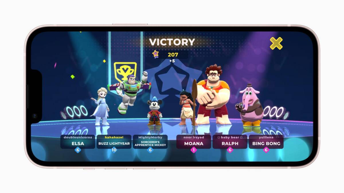 Игра Disney Melee Mania выходит в декабре — только в сервисе Apple Arcade 8 Экран iPhone с интерфейсом игры Disney Melee Mania