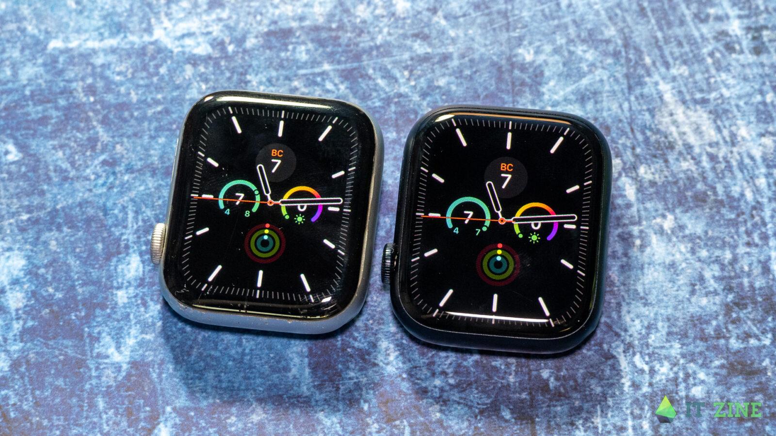 Обзор Apple Watch Series 7: огромный экран и небывалая прочность 57 Уменьшение рамок видно неворужённым взглядом