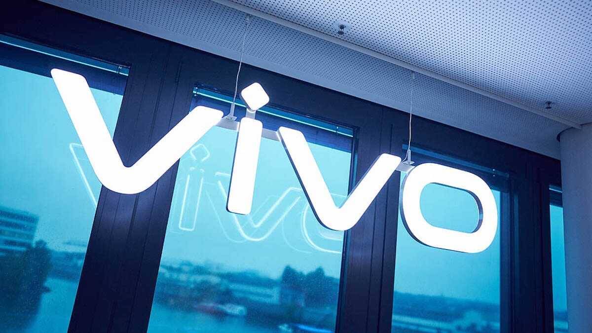 Подписанный знак Vivo Y76s 5G с подсветкой в помещении