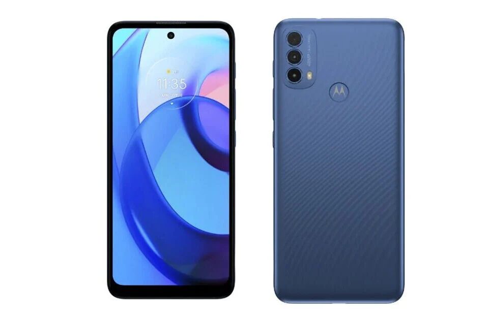 Мобильный телефон Motorola E30 спереди и сзади