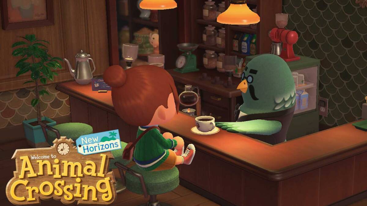 Интерьер кафе в игре Animal Crossing: New Horizons на Nintendo Switch