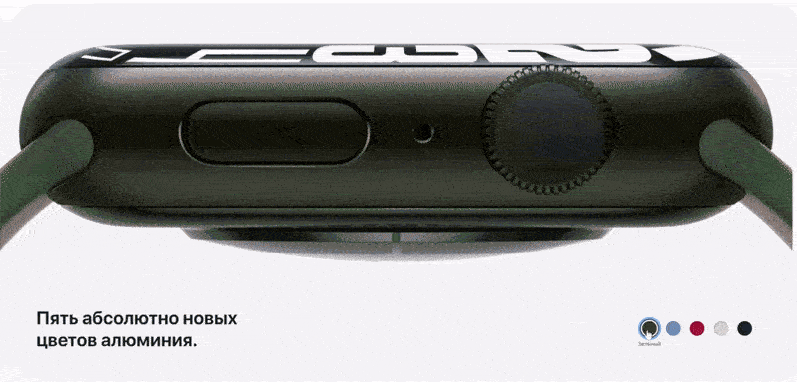 Обзор Apple Watch Series 7: огромный экран и небывалая прочность 60 Все цвета Apple Watch Series 7 в одной GIF