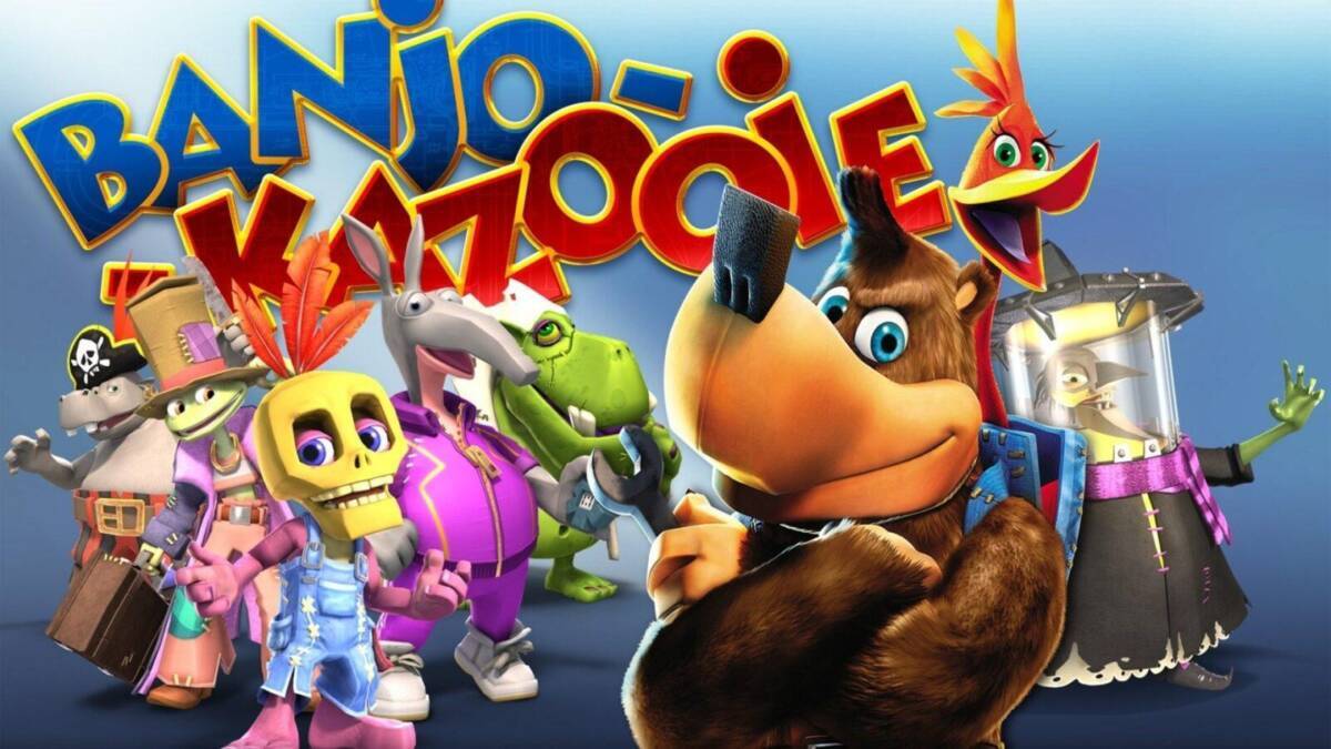 Nintendo Switch с портретом Banjo-Kazooie в заставке 1920×1080