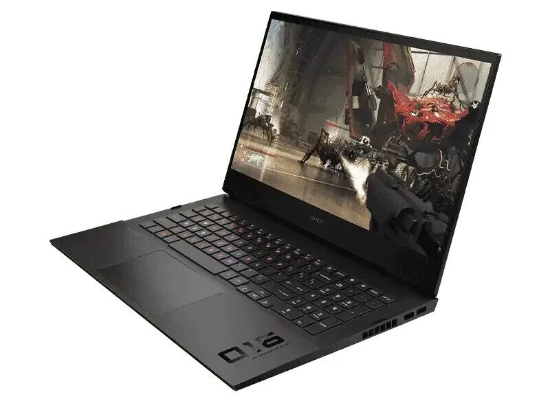 Игровой ноутбук HP Omen 16 с экраном и клавиатурой