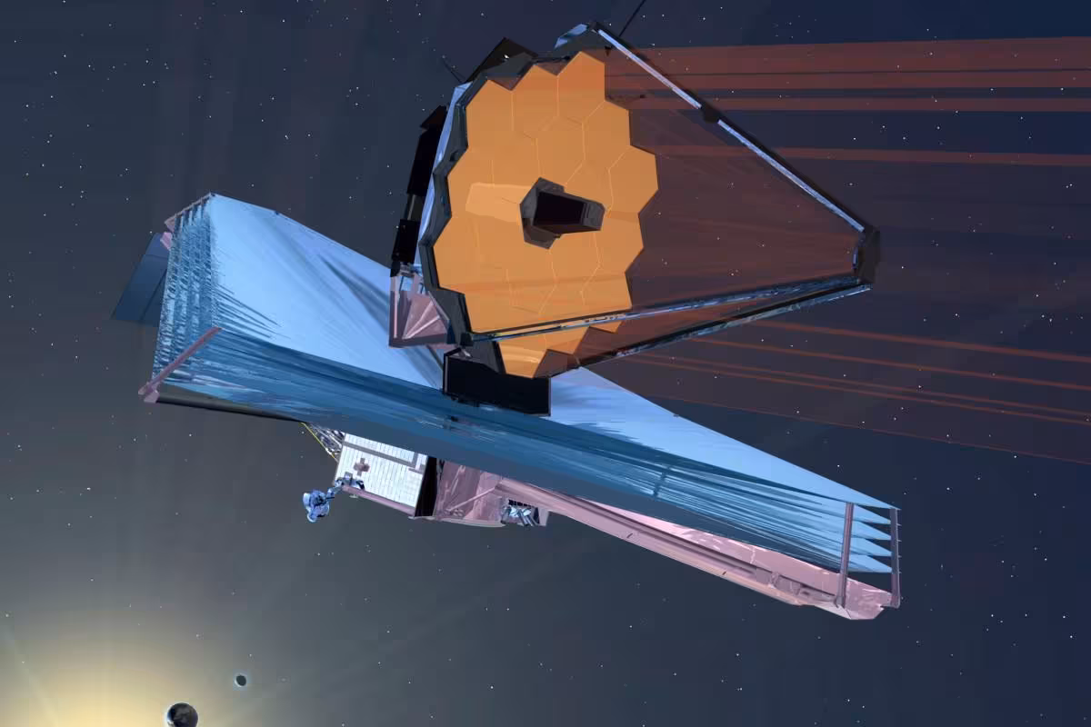 NASA сообщило об успехе первой части развертывания солнцезащитного экрана Уэбба 2 NASA космический телескоп