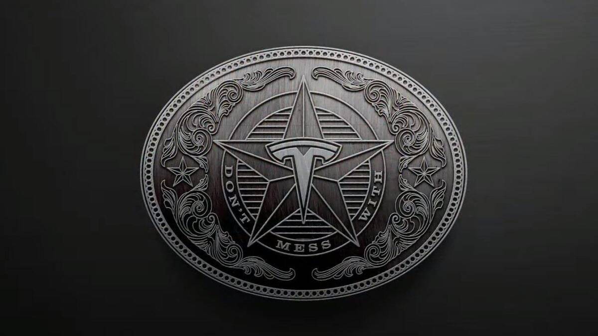 Фирменная металлическая пряжка ремня Tesla в стиле Texas Dont Mess