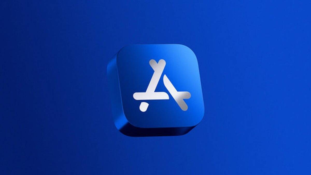 Apple допустит альтернативные платежные системы в App Store в Южной Корее 2 Логотип App Store на голубом фоне для iOS в Южной Корее на фоне новости об альтернативных платежах
