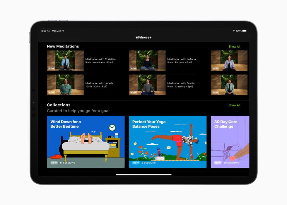 В Apple Fitness+ появились новые мотивирующие материалы: Коллекции, Пробежка и новые гости в подборке "Ходьба" 8 С 10 января пользователям доступно шесть