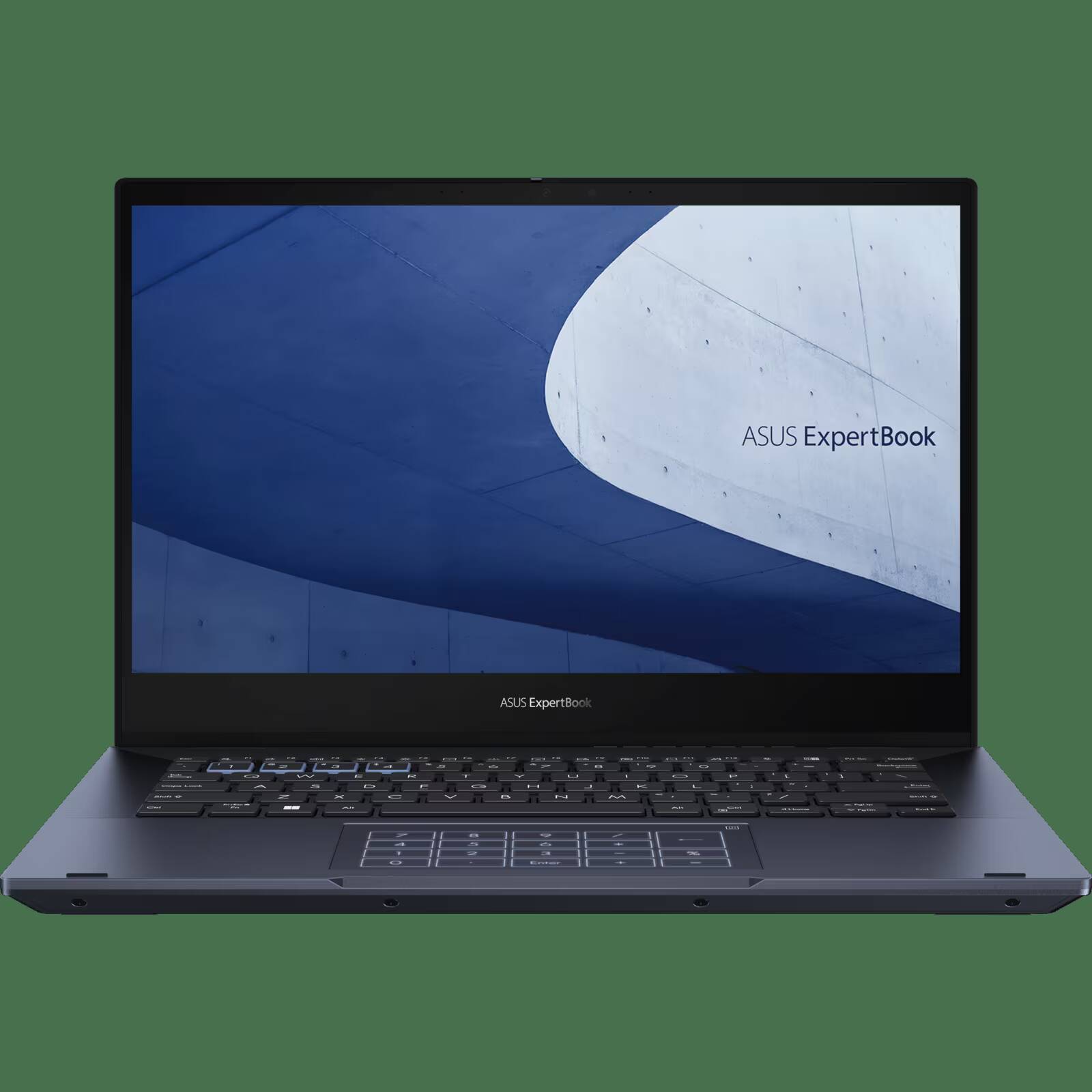 CES 2022: ASUS выпустила новый бизнес-ноутбук ExpertBook B5 и монитор ProArt Display 1 Ноутбук ASUS ExpertBook B5 с открытым экраном и клавиатурой