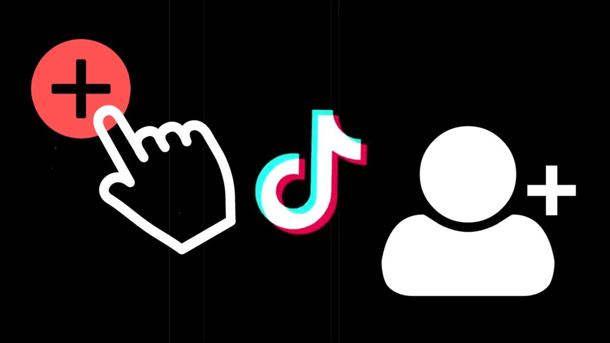 Иконки подписки TikTok и профиля пользователя на черном фоне