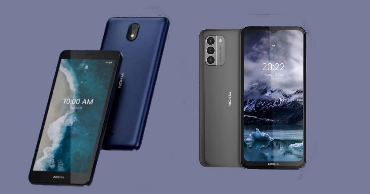 Смартфоны Nokia C100, C200, G100 и G400 на выставке CES 2022: вид спереди и сзади