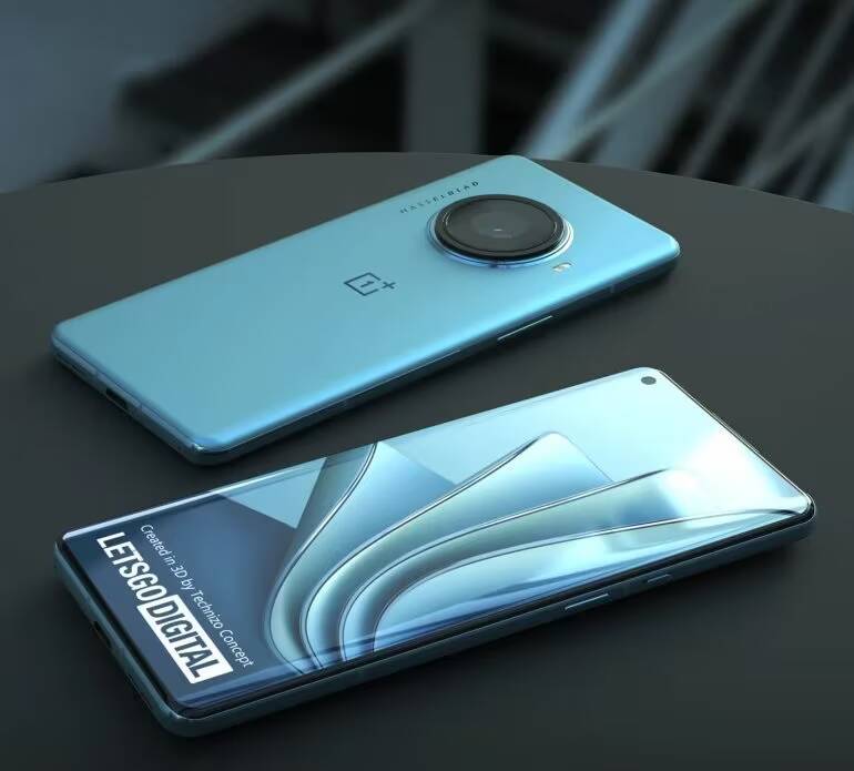Синий смартфон OnePlus 11 Pro с крупной вращающейся камерой