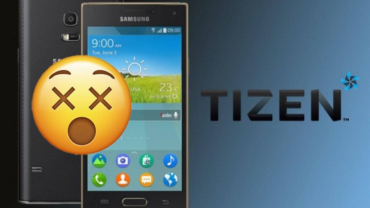 Смартфон Samsung с интерфейсом Tizen и значком фестиваля