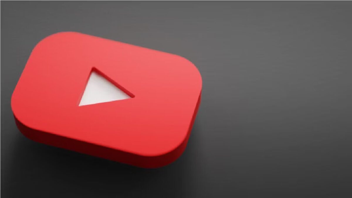 3D-логотип YouTube на сером фоне: графика для рекламного блокирования и отключения YouTube Ads