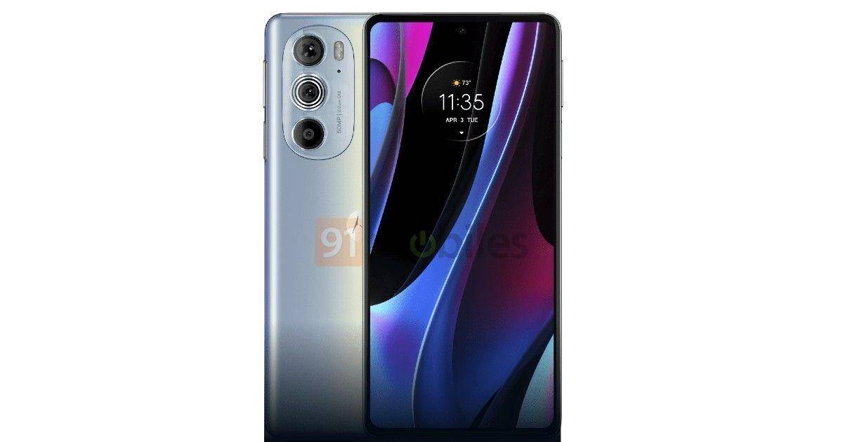 Мотоциклет Edge 30 Pro спереди и сзади с тремя камерами