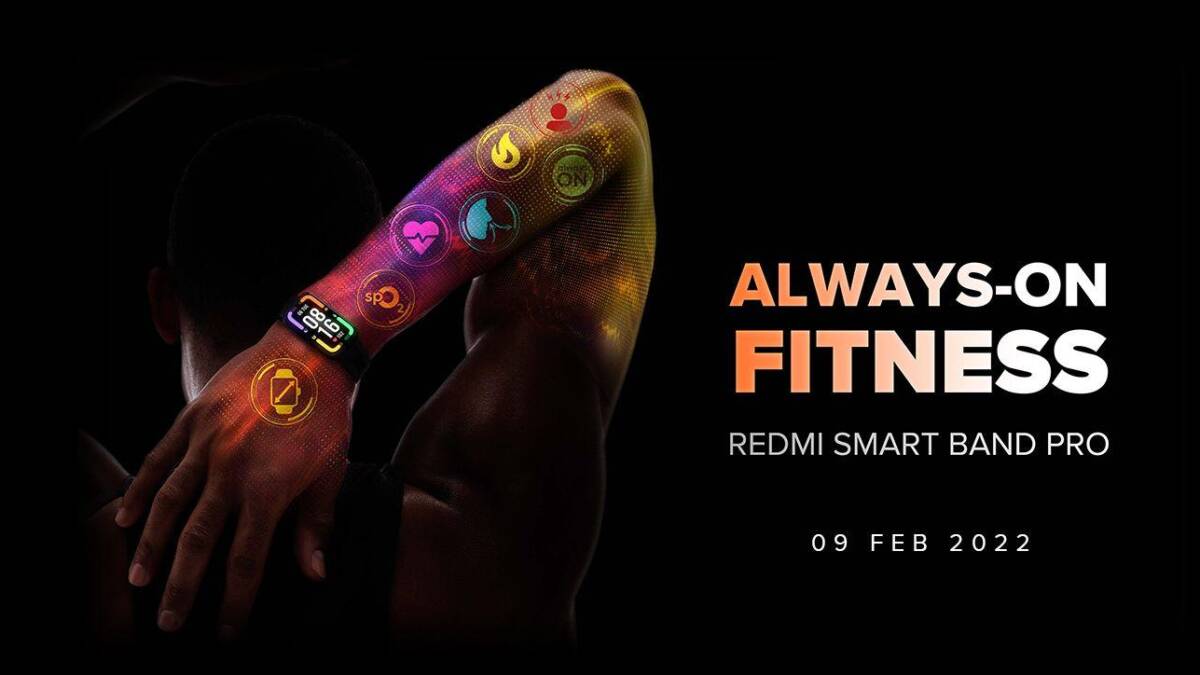 Фитнес-браслет Redmi Smart Band Pro на руке с цветным интерфейсом