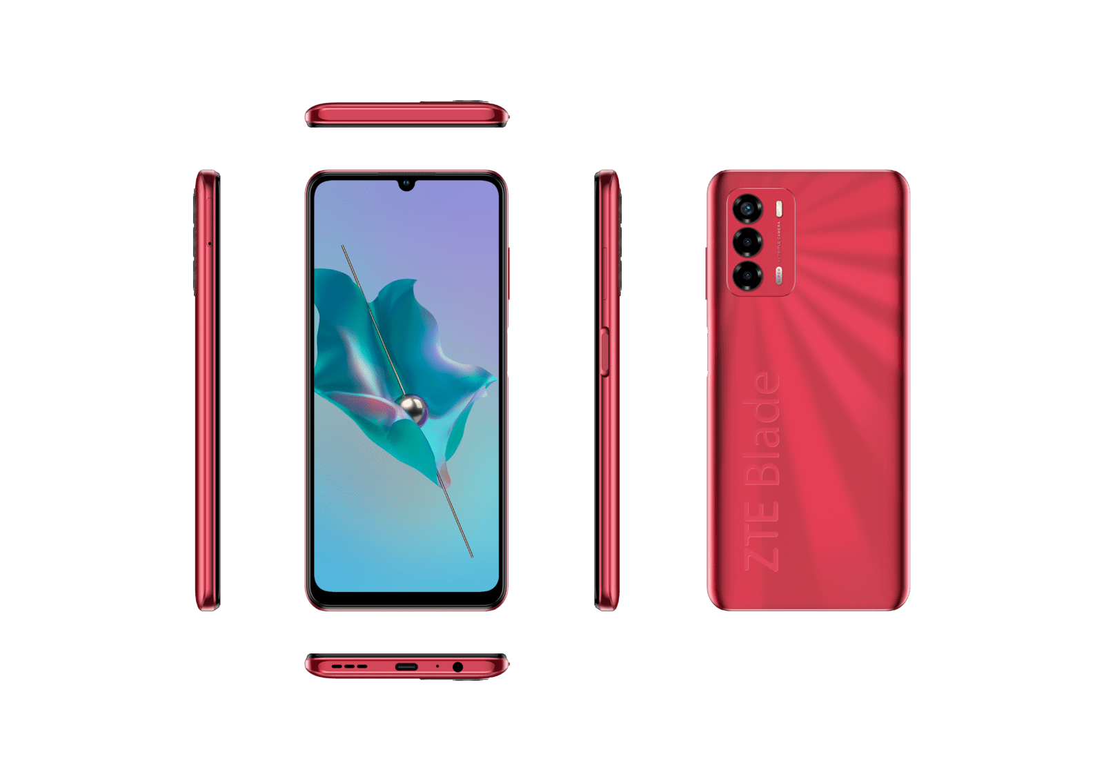 MWC 2022: ZTE представила четыре новых смартфона в линейке ZTE Blade V40 9 V40 vita 六视图 Red