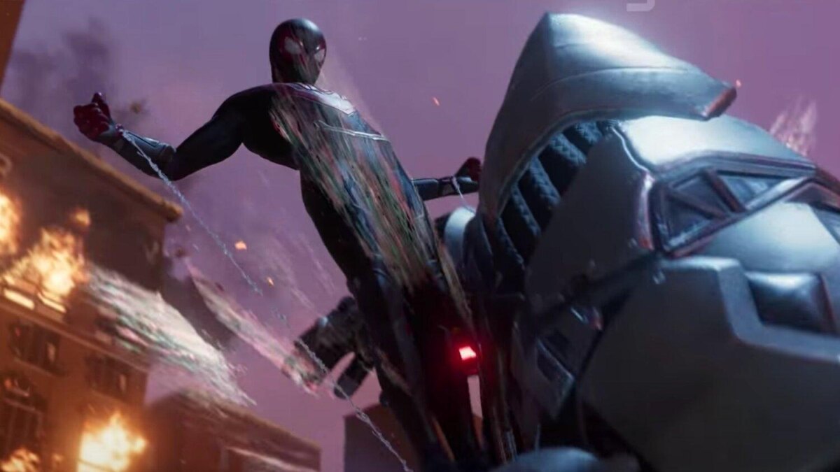 cool spider man mile morales gameplay footage shows boss battle against rhino social