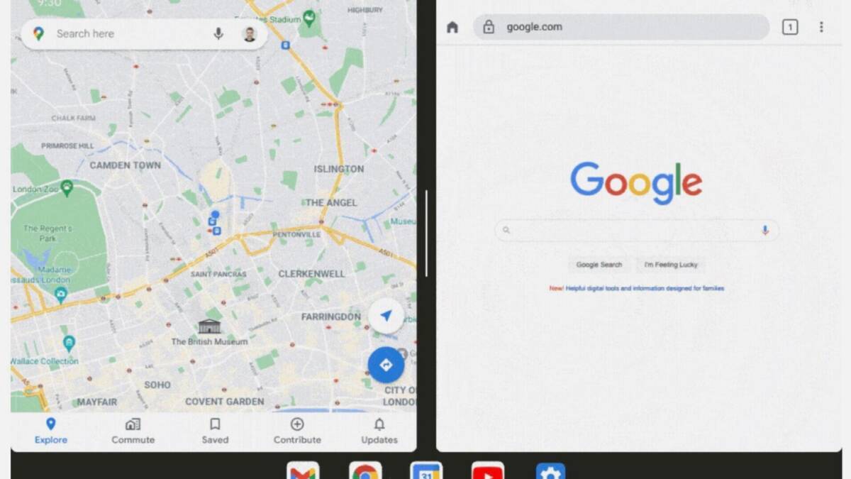 Планшет Google Pixel будет на базе Android 12L с оптимизацией для больших дисплеев 7 Экран планшета Google Pixel с интерфейсом Android 12L и настройками