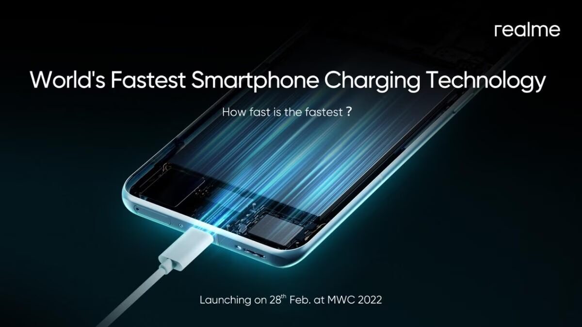 Realme объявит о самой быстрой зарядке для смартфонов 28 февраля в тизере