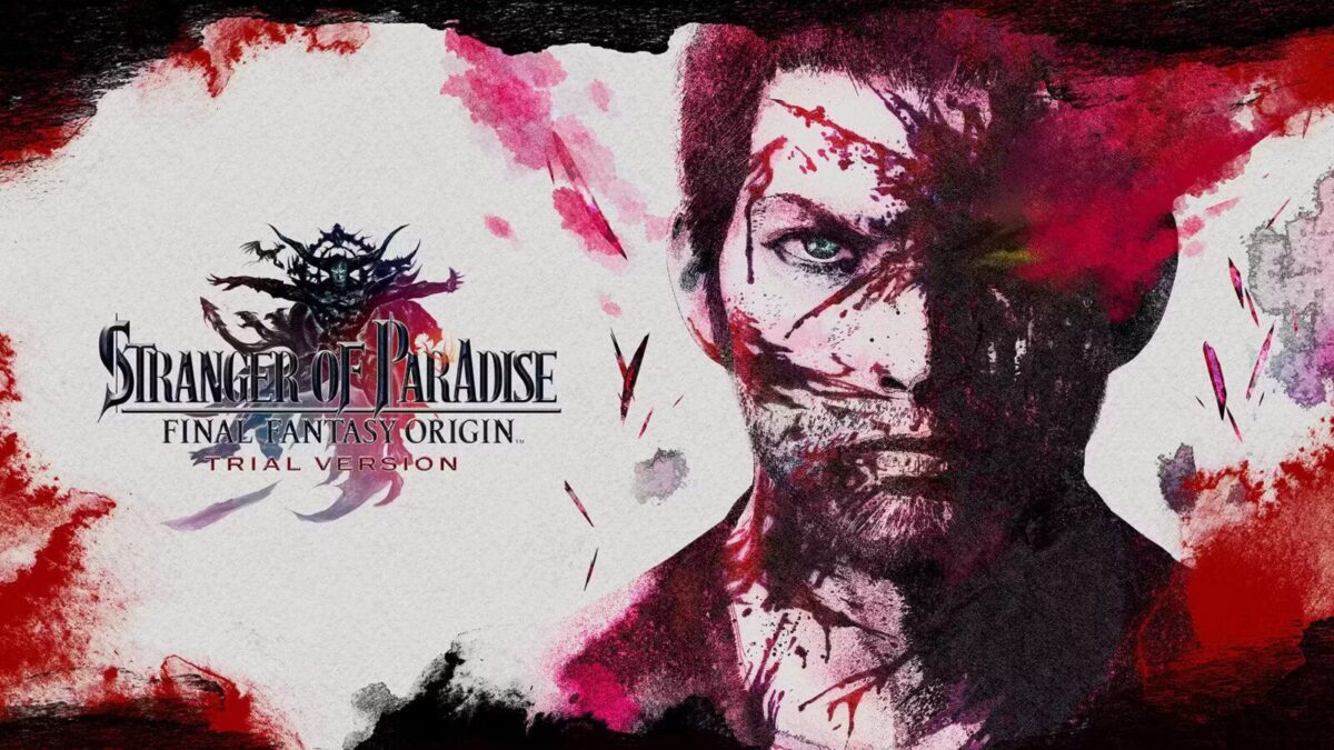 Обложка игры Stranger of Paradise Final Fantasy Origin с персонажем в красных и черных цветах