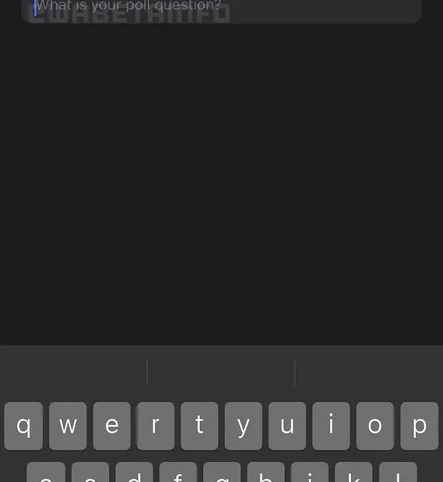 WA POLL CREATION IOS