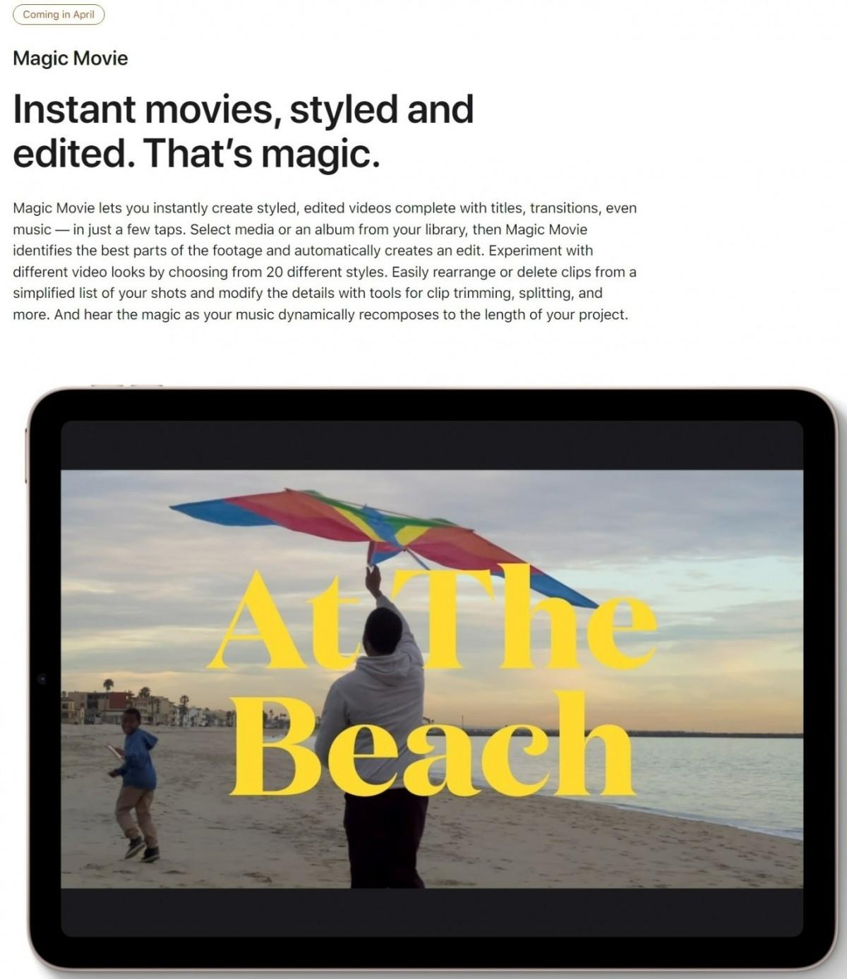 Apple демонстрирует новые функции iMovie, которые появятся в апреле 4 Apple