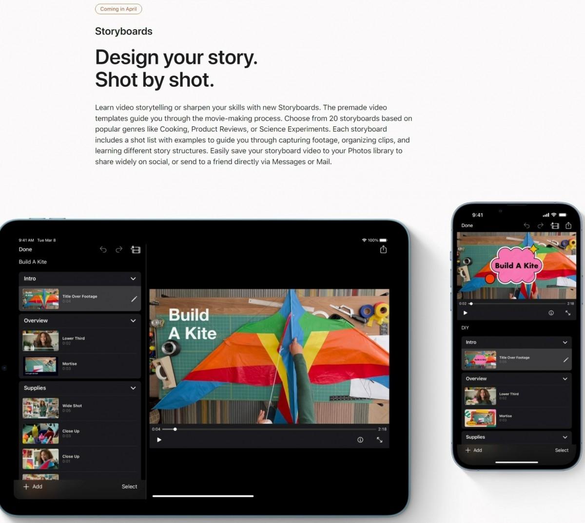 Apple демонстрирует новые функции iMovie, которые появятся в апреле 5 Apple