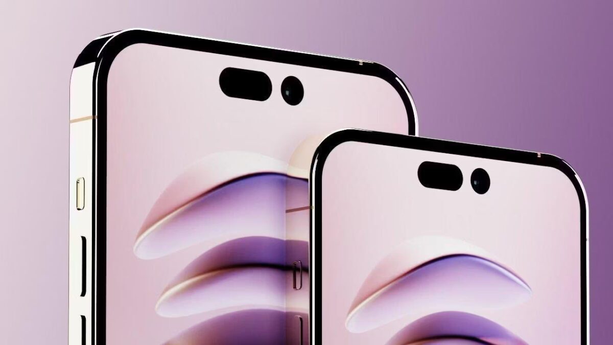 Экран iPhone 14 Pro с функцией Always-on дисплея и вырезом