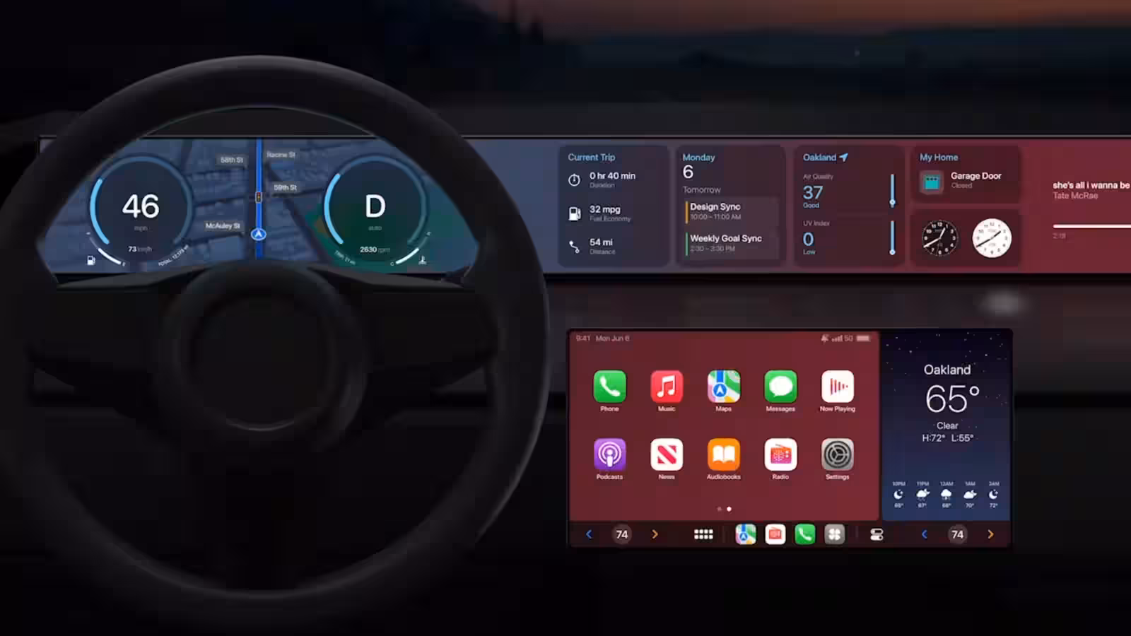 Apple WWDC 2022: CarPlay выходит за рамки информационно-развлекательного экрана