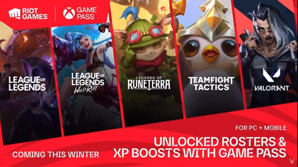 Riot объявили, что чемпионы League of Legends и персонажи Valorant откроются для всех в Game Pass