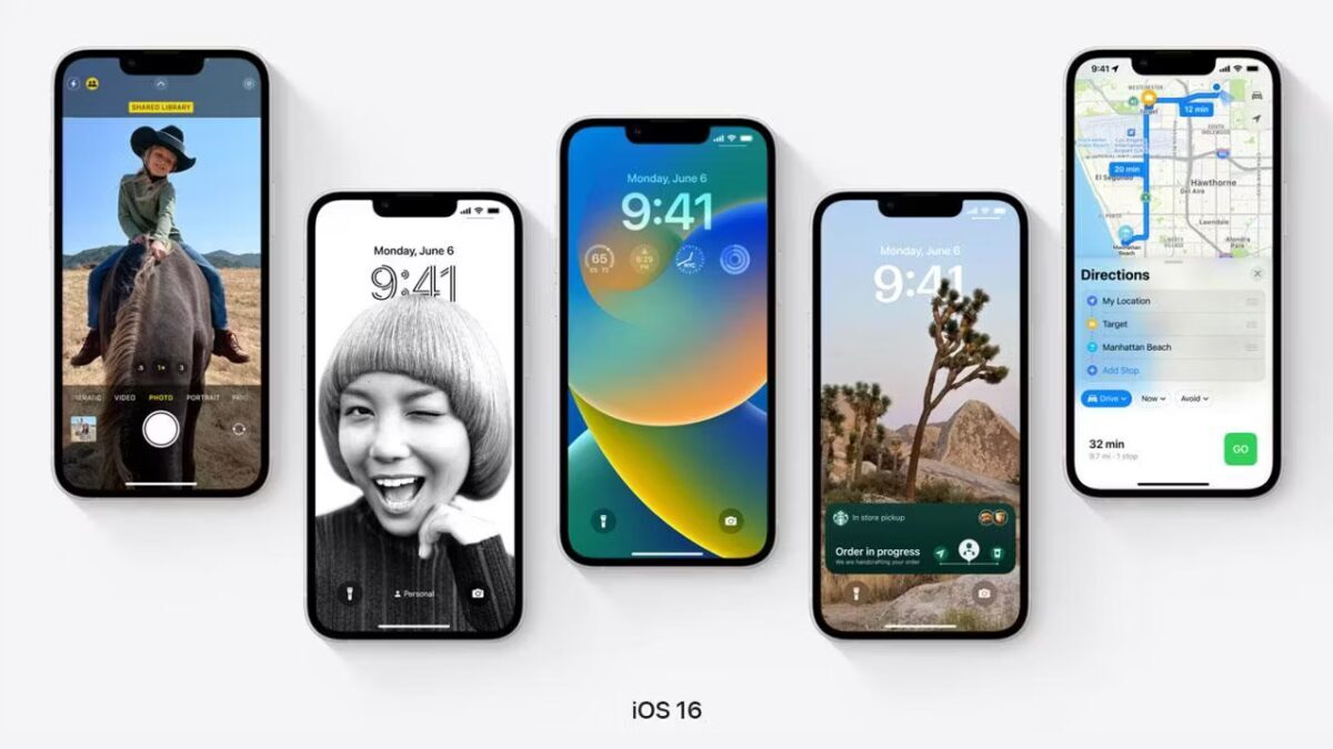 Сравнение интерфейсов iPhone на iOS 16 в разных приложениях: экраны нескольких устройств