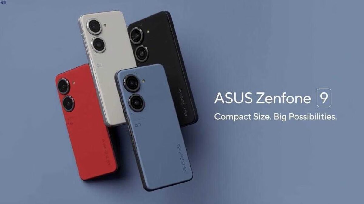 Цветные смартфоны Asus Zenfone 9 с задней панелью и камерами