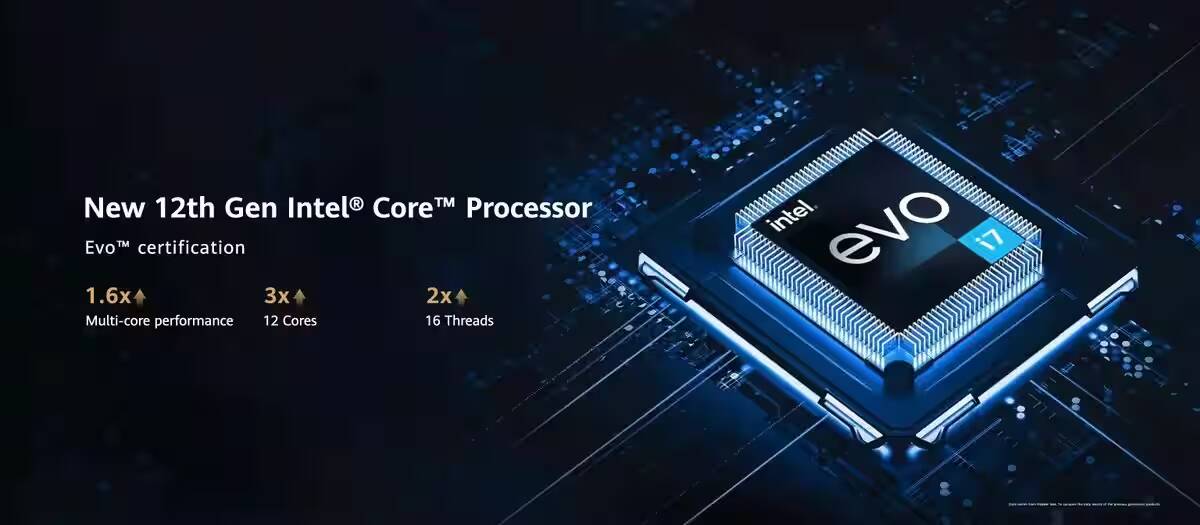 Процессор Intel Core 12-го поколения на материнской плате для ноутбука MateBook X Pro