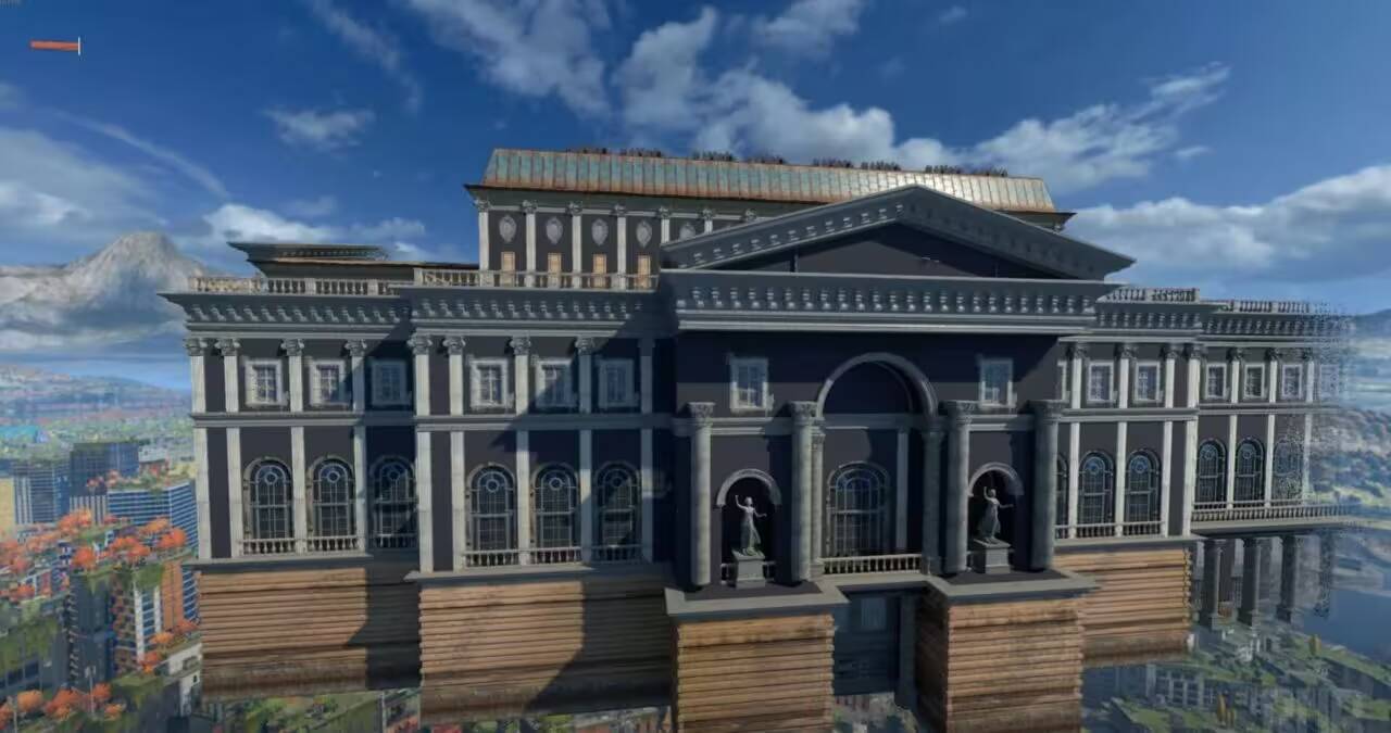 Восхитительный фасад классического стиля здания в игре Дайинг Лайт 2