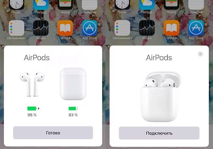 Как найти потерянные наушники Apple AirPods 2 Экран с зарядкой и подключением Apple AirPods и кейса