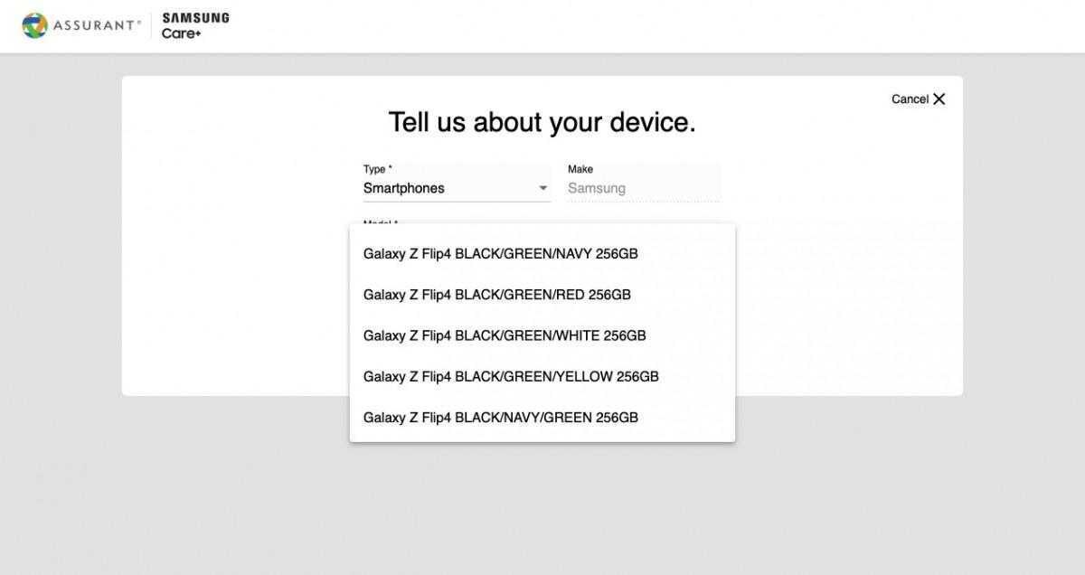 Британский Samsung Care+ подтвердил все цвета Galaxy Z Flip 4 и варианты памяти 5 gsmarena 001 2022 08 01T184855.823