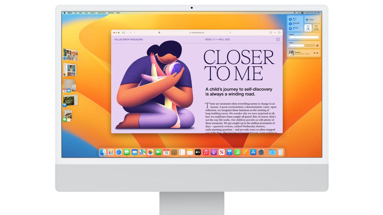 Apple выпустила macOS Ventura 9 stage manager on mac