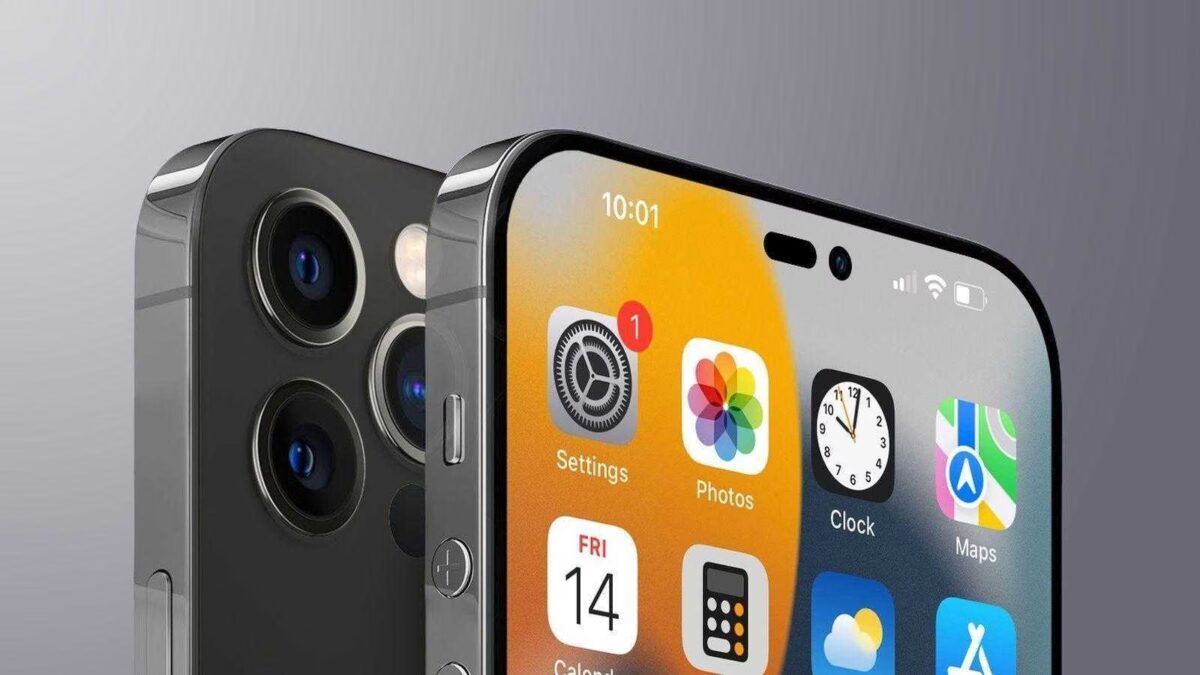Крупный план iPhone 15 с титановым корпусом и закругленным задним стеклом