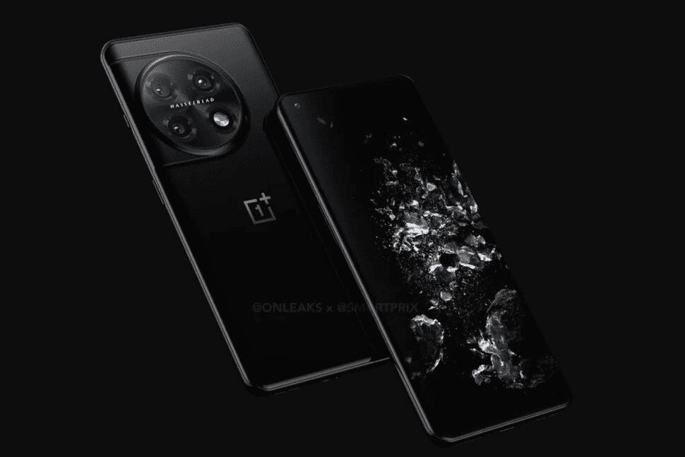 Черный смартфон OnePlus 11 с крупной тройной камерой