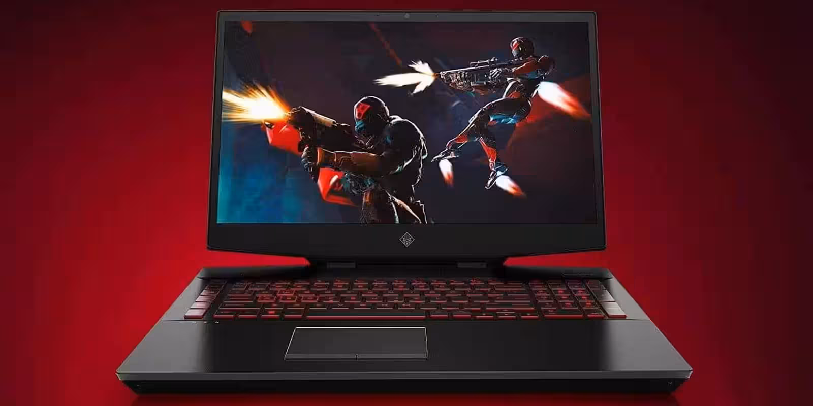 Игровой ноутбук HP Omen 17 с процессором Intel Core i7 и RTX 4090, красной подсветкой клавиатуры