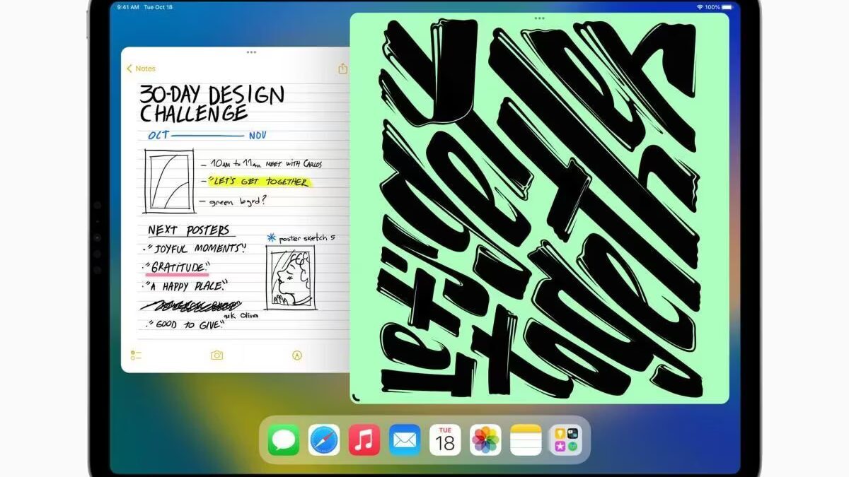Графическая иллюстрация складного iPad и iPad mini от Apple в новостях о слухах