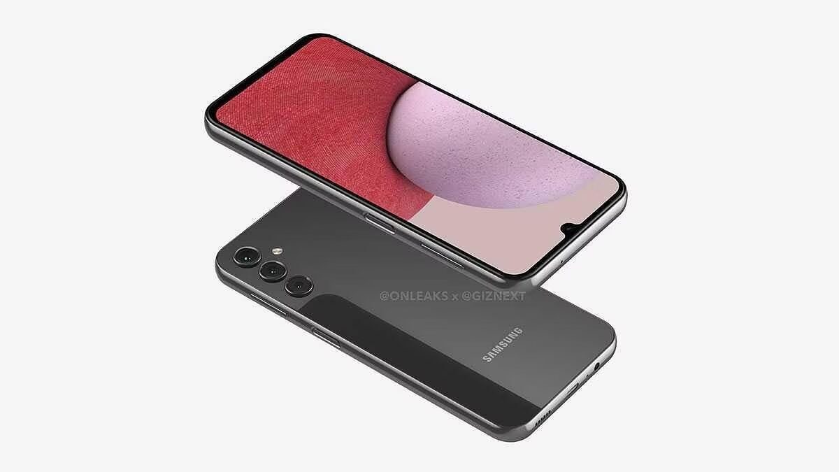 Страница на официальном сайте Samsung Galaxy A14 5G, скриншот интерфейса смартфона