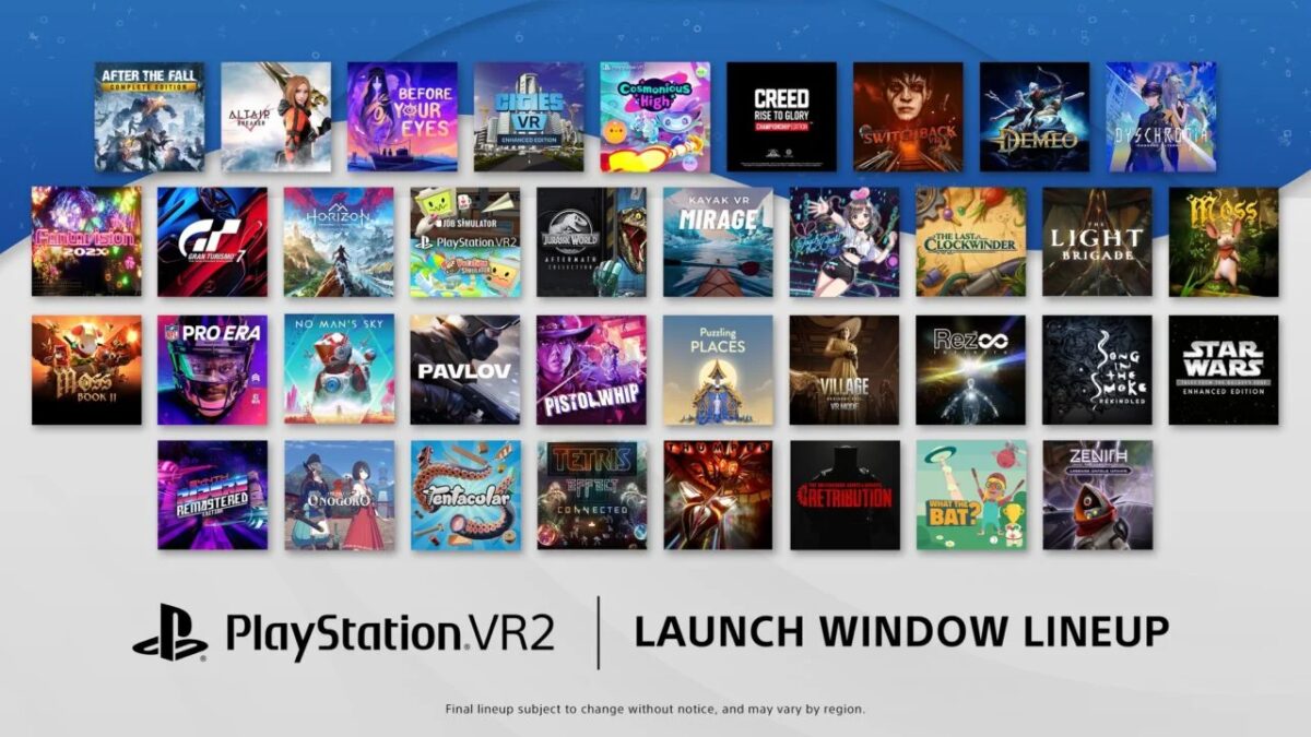 Sony подтвердила полный список игр для PlayStation VR2 на запуске