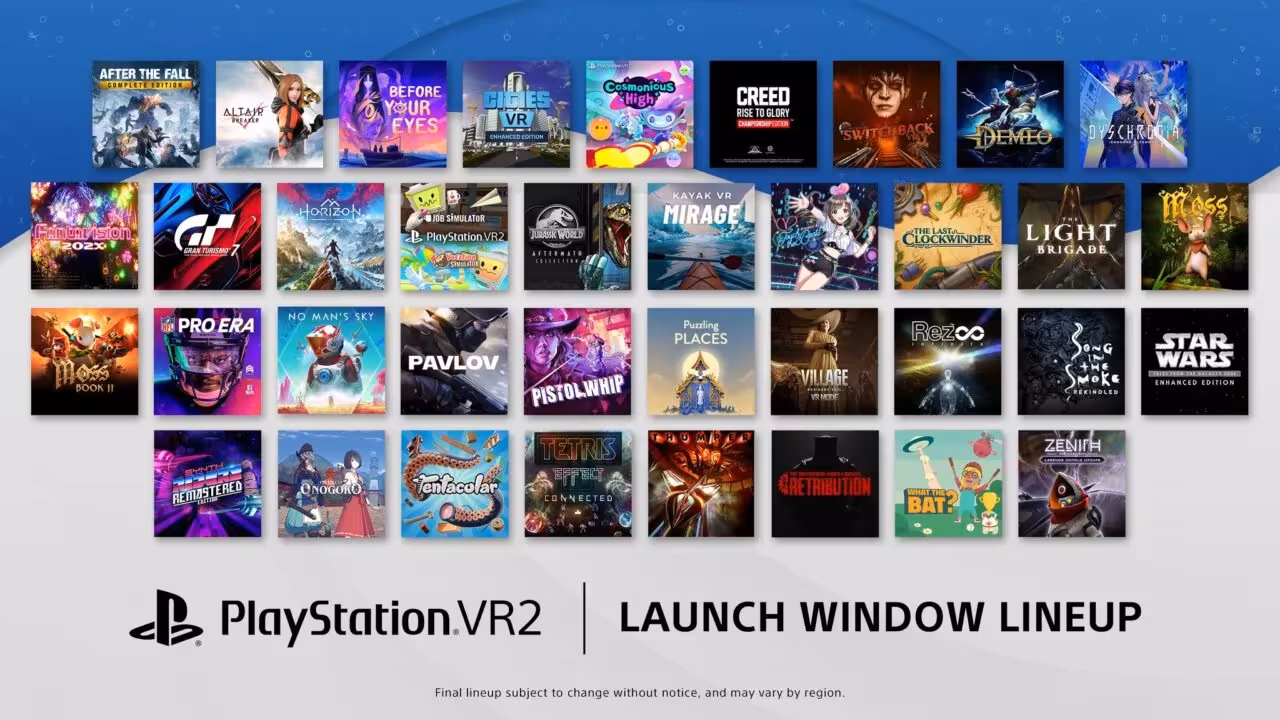 Sony подтвердила полный список игр для PlayStation VR2 на запуске