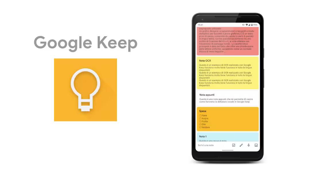 Экран смартфона Android с заметками и подсказками в приложении Google Keep