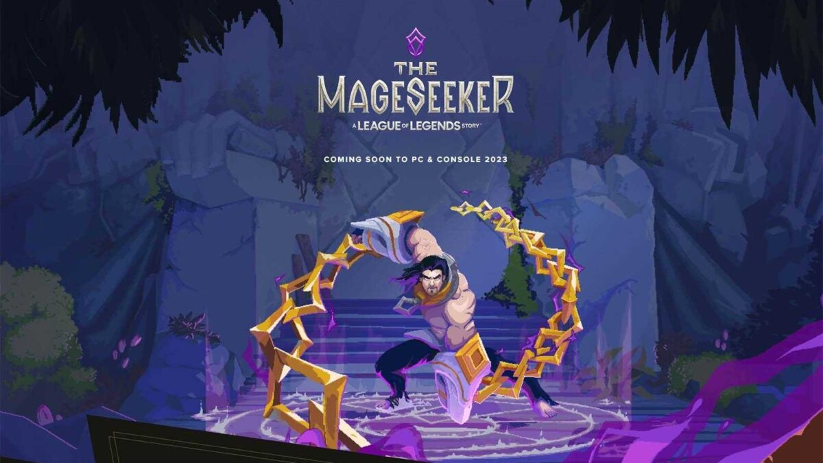 Игра The Mageseeker на изображении с героем боевым интерфейсом