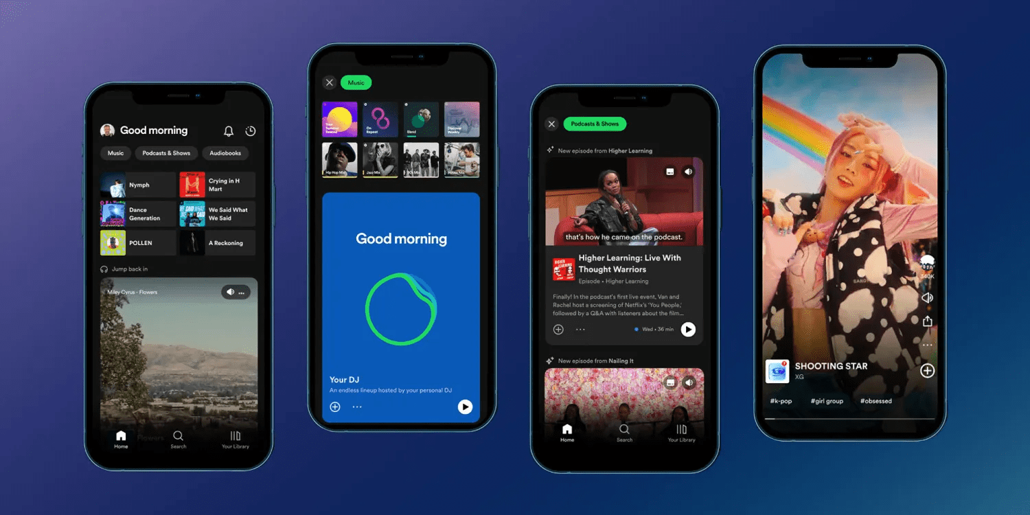 spotify new design