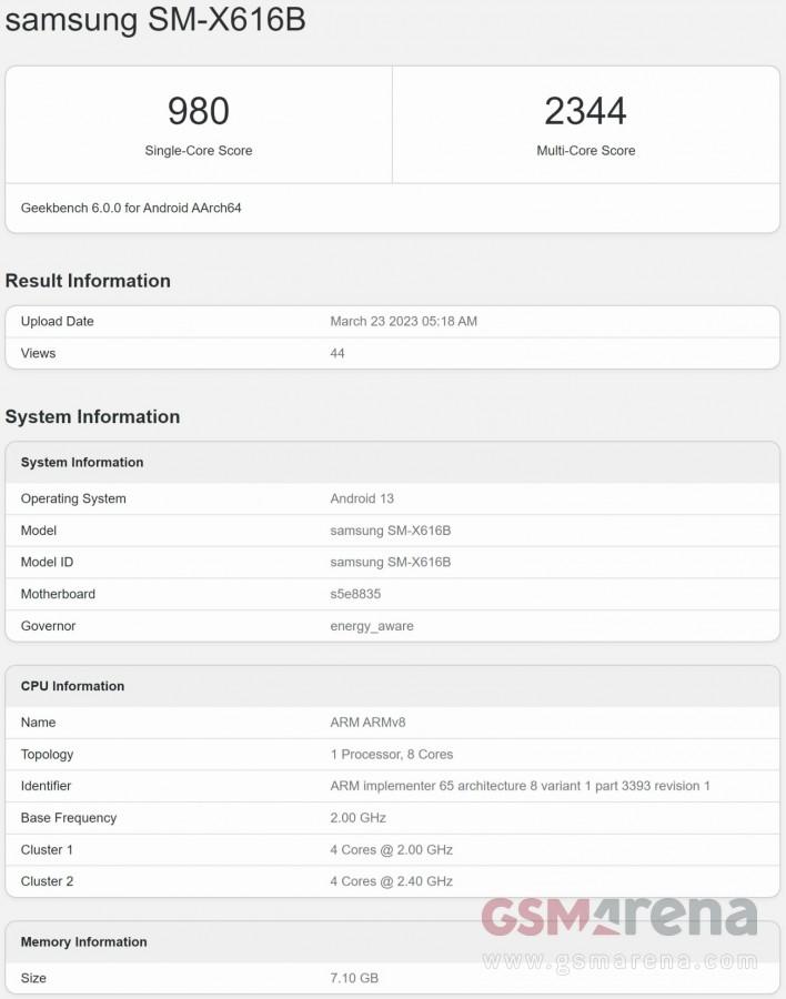 Samsung Galaxy Tab S9 FE/Lite замечены в Geekbench 6 Samsung